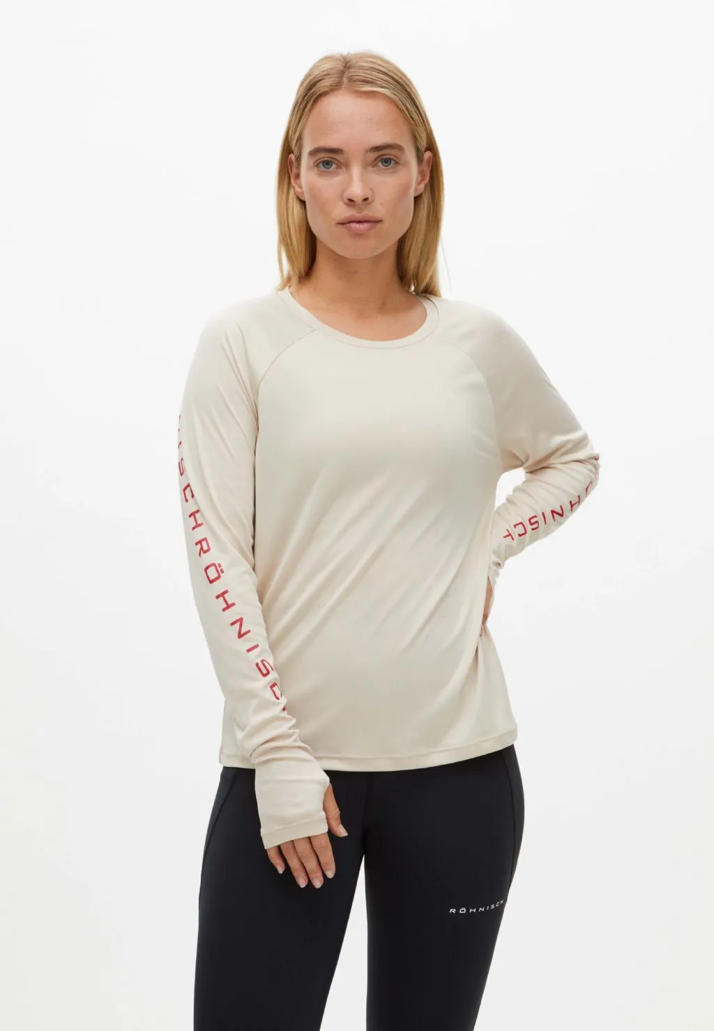 Röhnisch Active Logo Long Sleeve Oatmeal