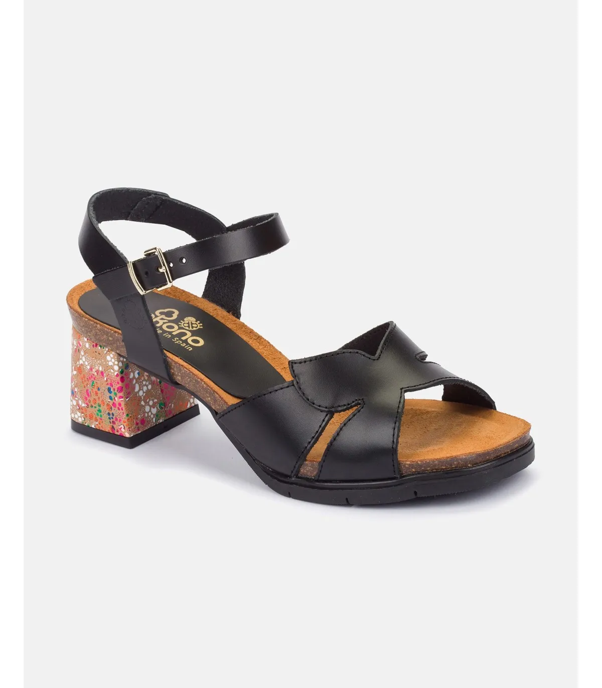 Sandalia de tacón Zahara 013 negro