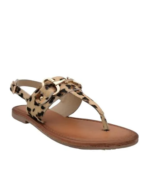 Sandalia leopardo mosaic para mujer
