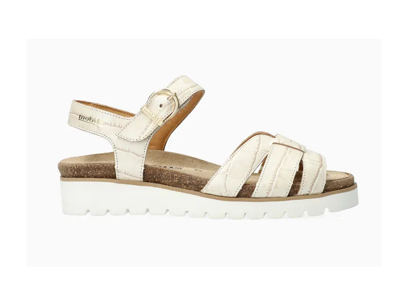 SANDALIA PLANA TISIANE MOBILIS MEPHISTO EN COLOR BEIGE