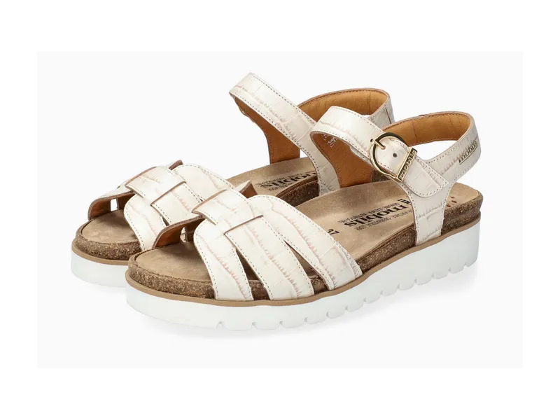 SANDALIA PLANA TISIANE MOBILIS MEPHISTO EN COLOR BEIGE