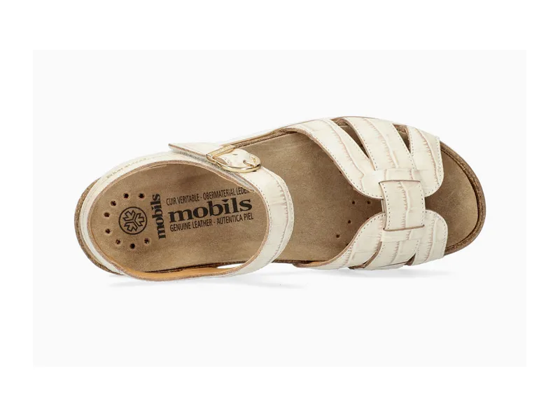 SANDALIA PLANA TISIANE MOBILIS MEPHISTO EN COLOR BEIGE