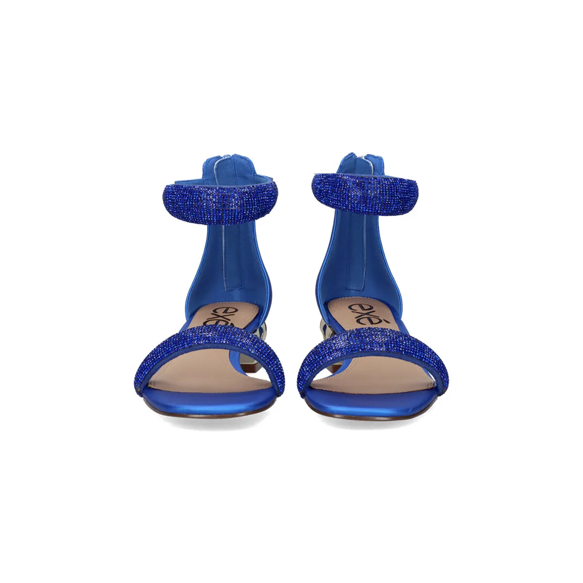 SANDALIA TACÓN BAJO KATY507 STRASS BLUE
