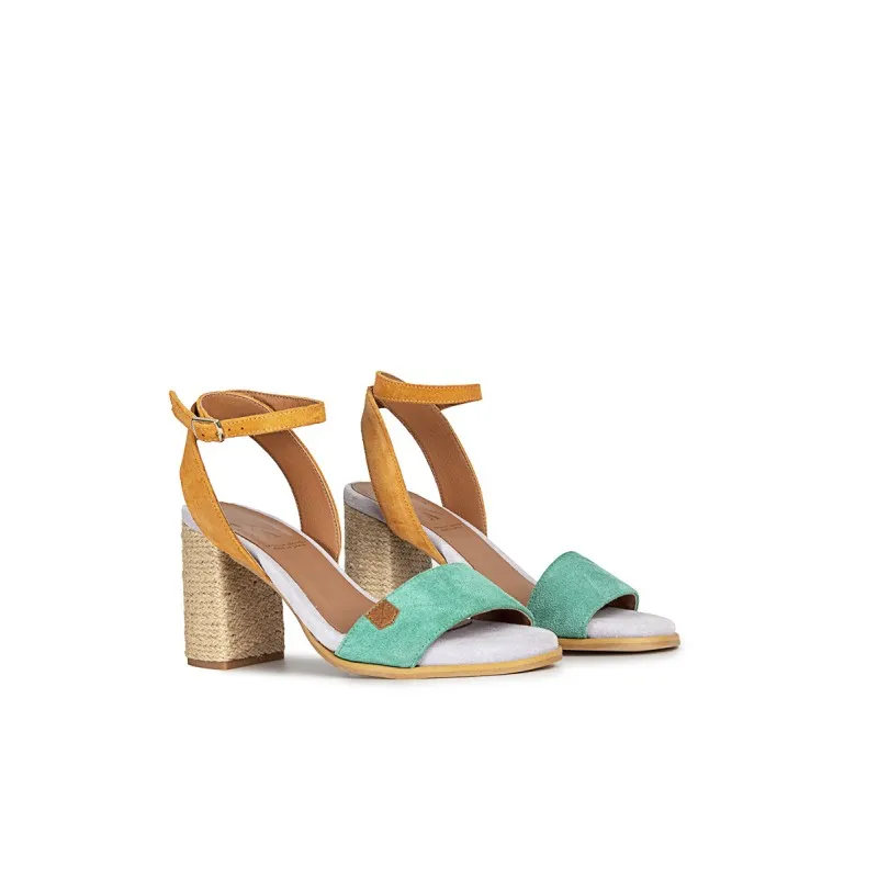 Sandalia Tacón Terranova Serraje Multicolor
