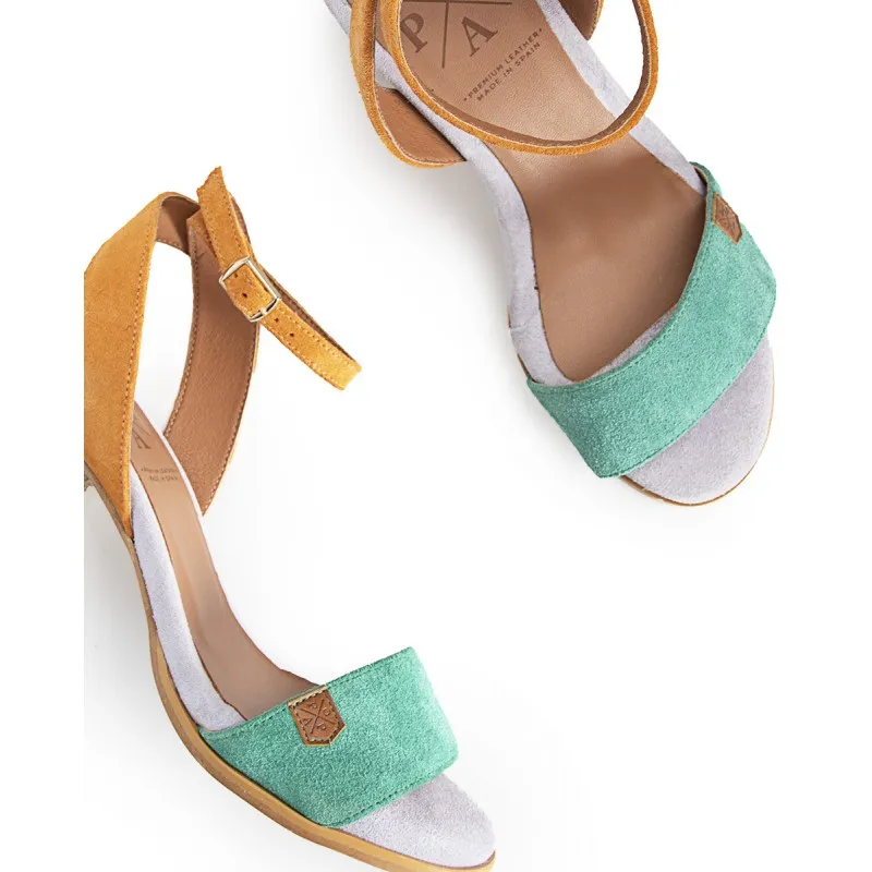 Sandalia Tacón Terranova Serraje Multicolor