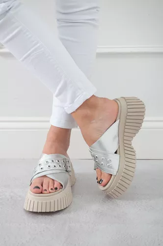 Sandalias Altas Plataforma Mujer  Moda Cruzadas  Art800
