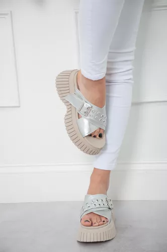 Sandalias Altas Plataforma Mujer  Moda Cruzadas  Art800