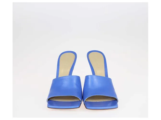 Sandalias azules elásticas con puntera abierta de Bottega Veneta 