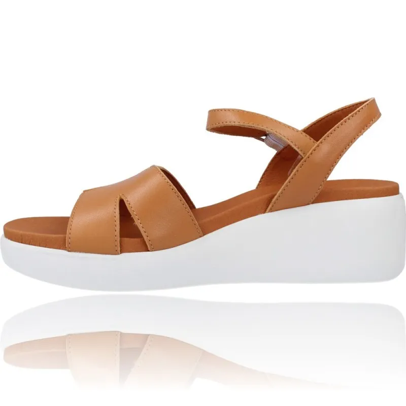 Sandalias Casual con Cuña de Piel para Mujeres de Pepe Menargues 10541