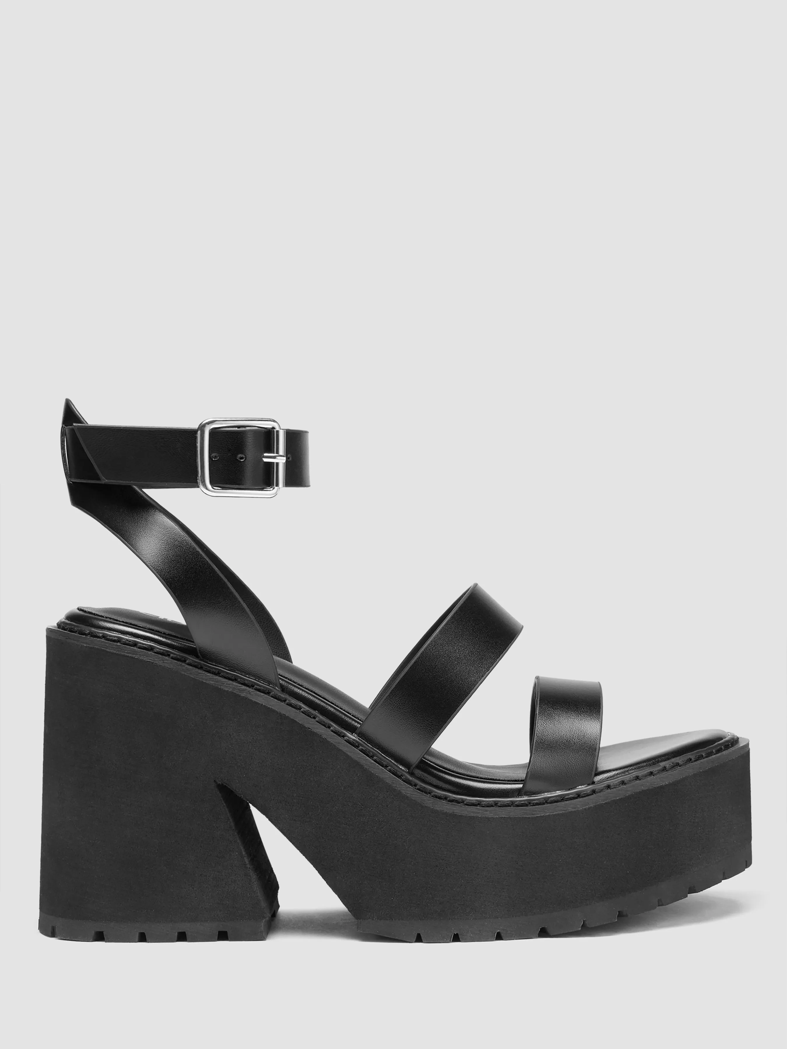  Sandalias con Cordones de Tacón Grueso