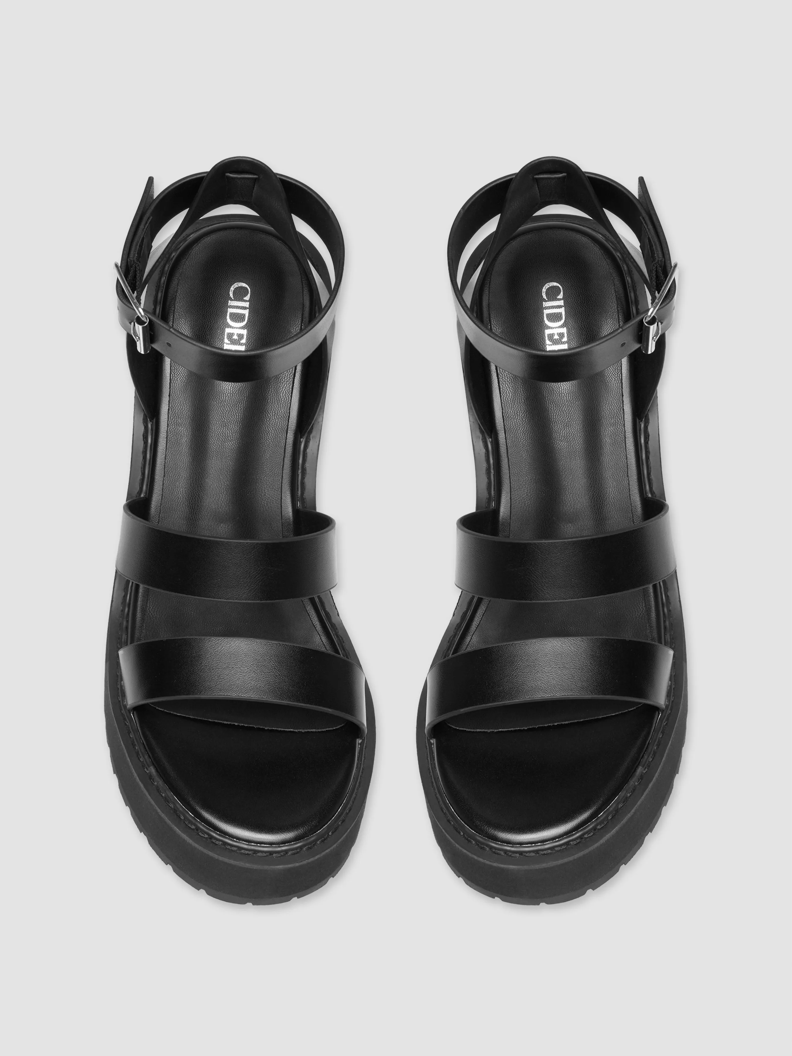  Sandalias con Cordones de Tacón Grueso