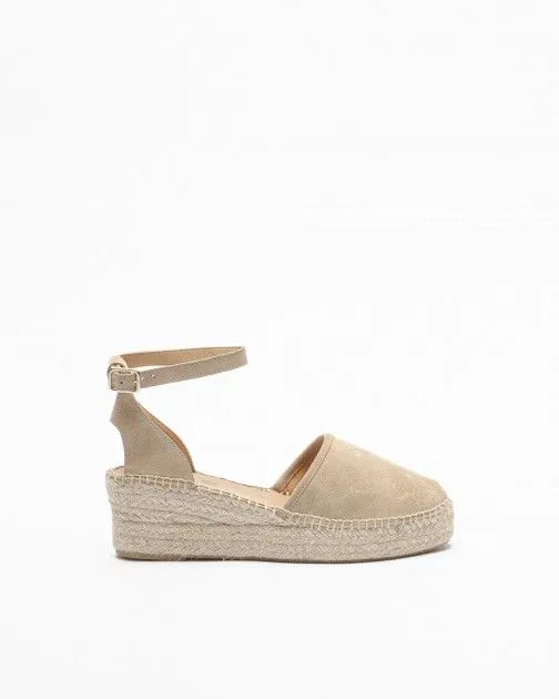 Sandalias con cuña PROF PRO24YU502 gris pardo