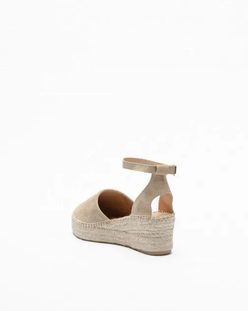 Sandalias con cuña PROF PRO24YU502 gris pardo