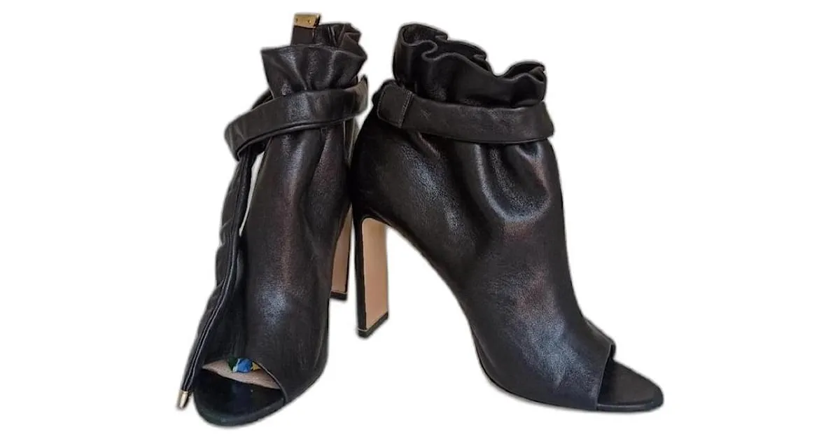 sandalias con puntera abierta de Nicholas Kirkwood Negro 