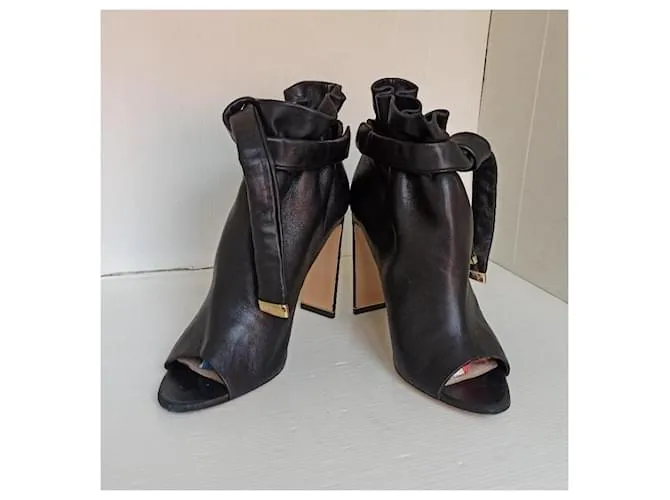 sandalias con puntera abierta de Nicholas Kirkwood Negro 