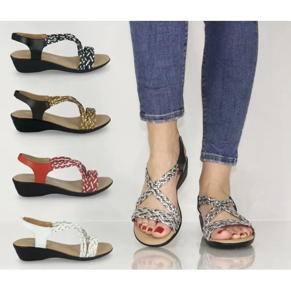 SANDALIAS CUÑA MEDIA MUJER COMODAS MOD. ANAISABEL