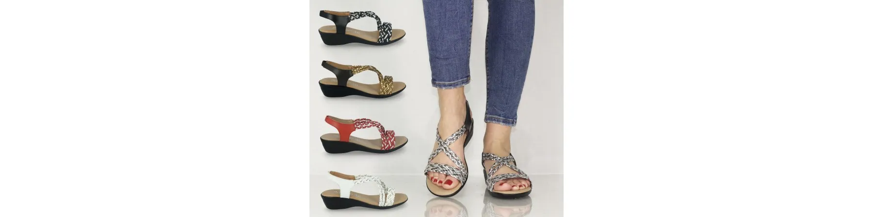 SANDALIAS CUÑA MEDIA MUJER COMODAS MOD. ANAISABEL