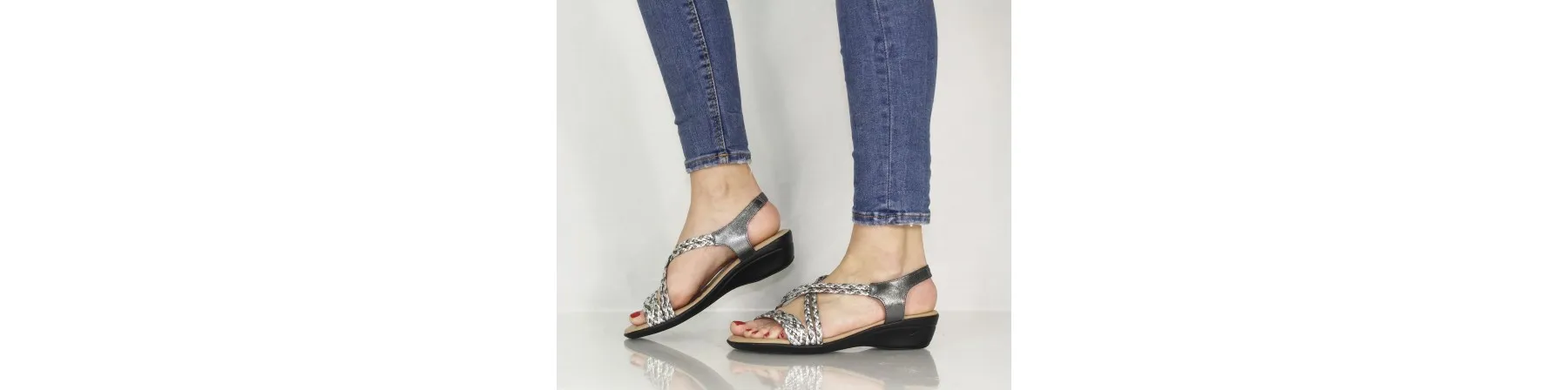 SANDALIAS CUÑA MEDIA MUJER COMODAS MOD. ANAISABEL