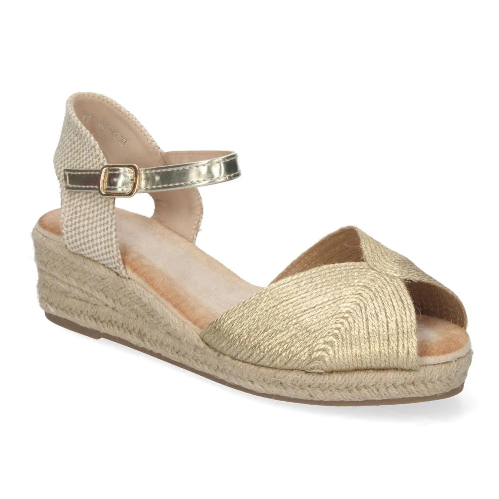 Sandalias de Cuña para Mujer Elegantes con Puntera Abierta Versátiles para Toda Ocasión y Cierre de