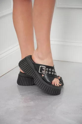 SANDALIAS DE DAMA VERANO PLATAFORMA MODA ECO CUERO ART800