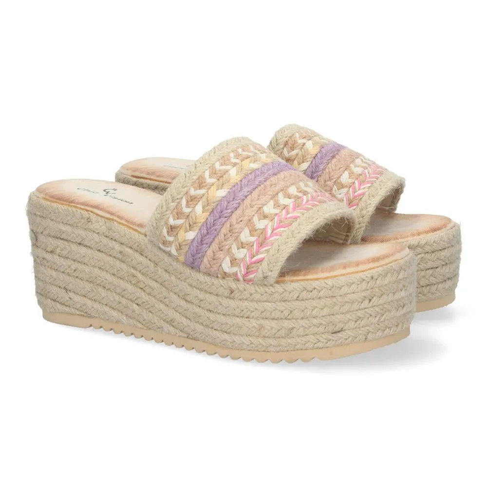 SANDALIAS DE PLATAFORMA DE YUTE PARA MUJER  ELEGANTES Y CONFORTABLES DISEñO SOFISTICADO PUNTERA ABI