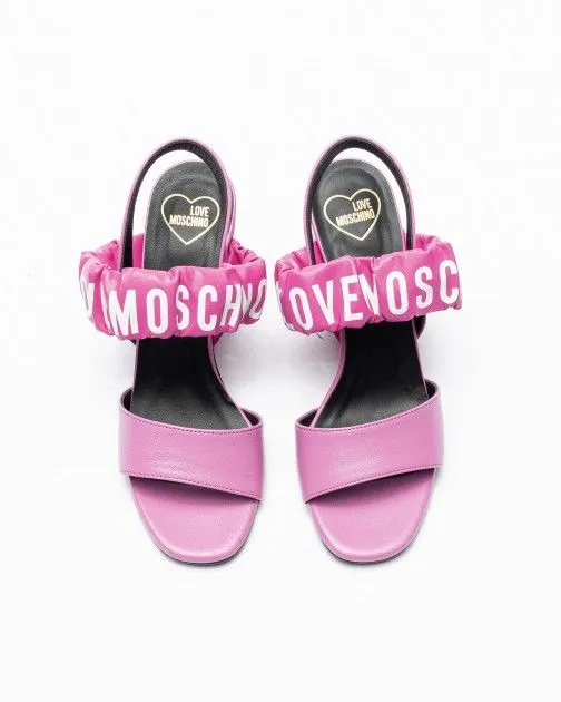 Sandalias de tacón alto Love Moschino JA16358G0G Rosa