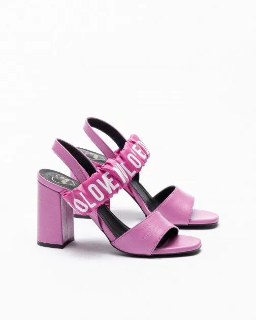 Sandalias de tacón alto Love Moschino JA16358G0G Rosa