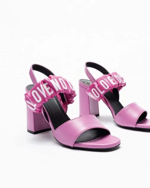 Sandalias de tacón alto Love Moschino JA16358G0G Rosa