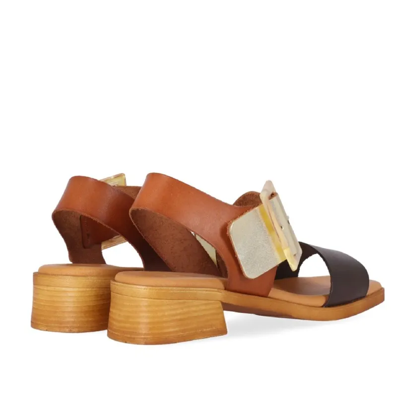 Sandalias De Tacón Chika10 Polea Mujer Oro