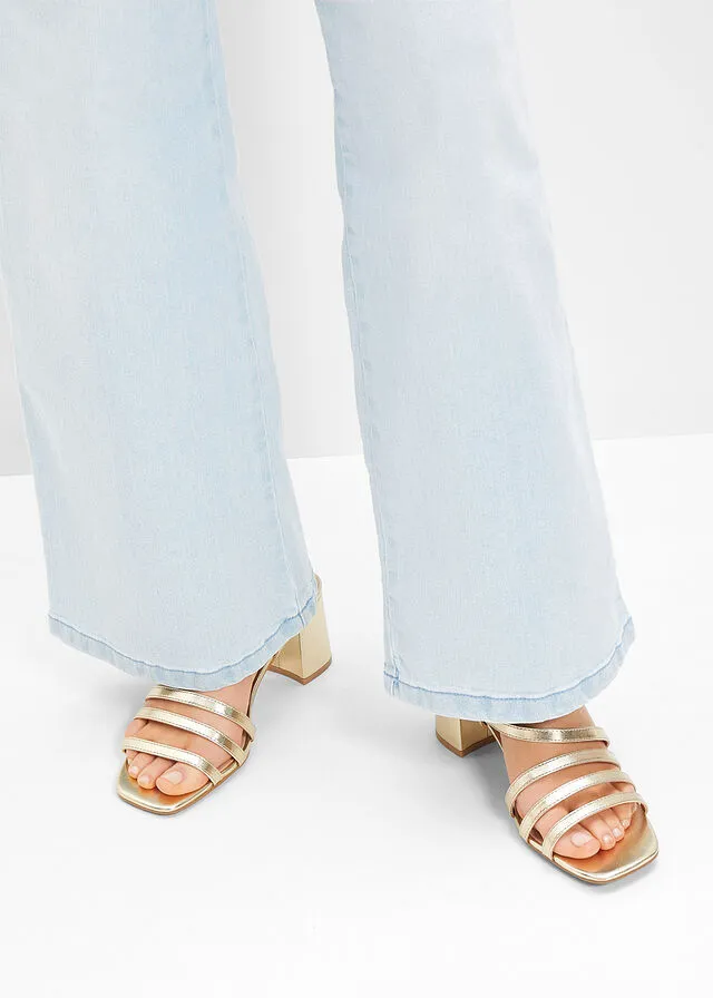 Sandalias de tacón Oro