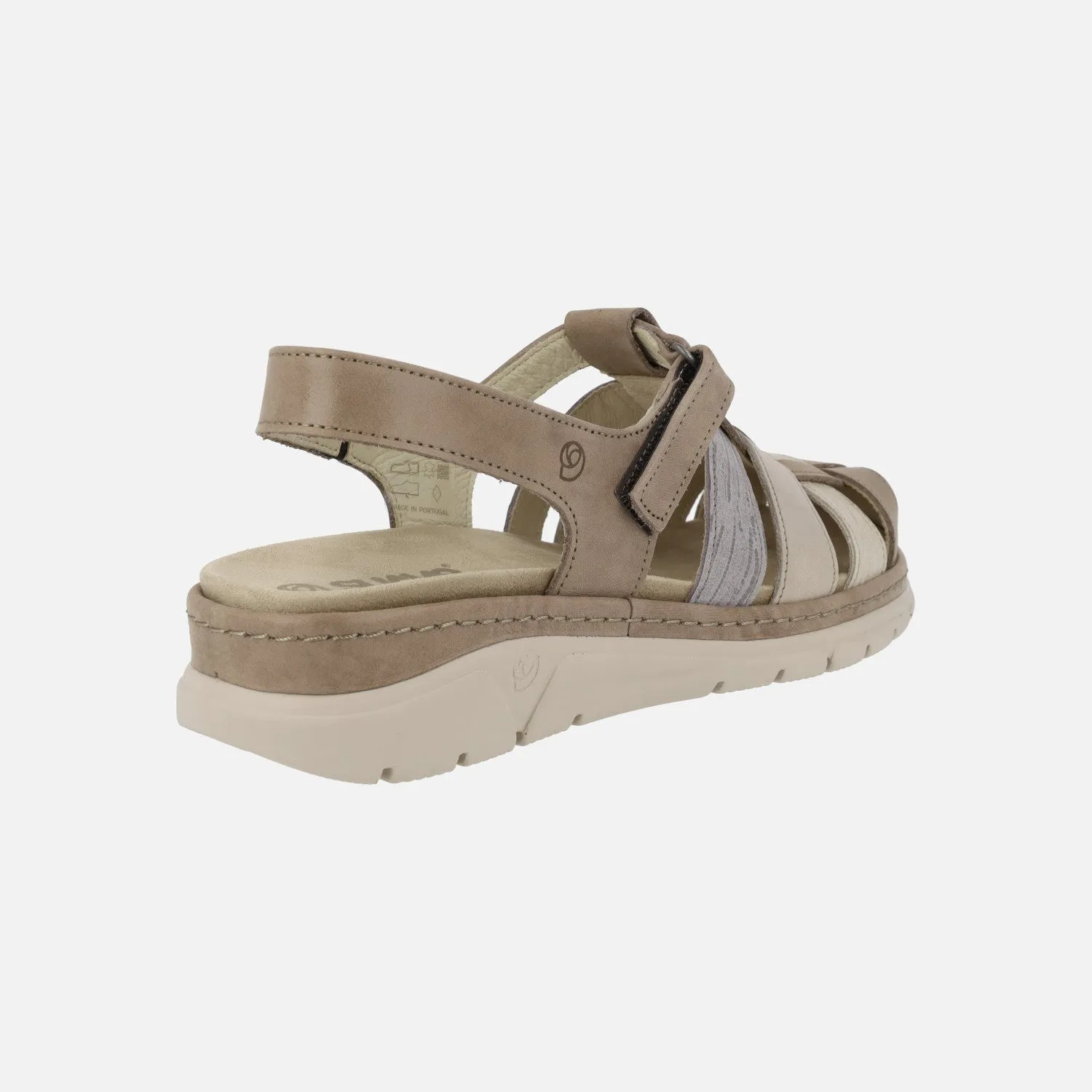 Sandalias de tiras cerradas de puntera con cierre de velcro