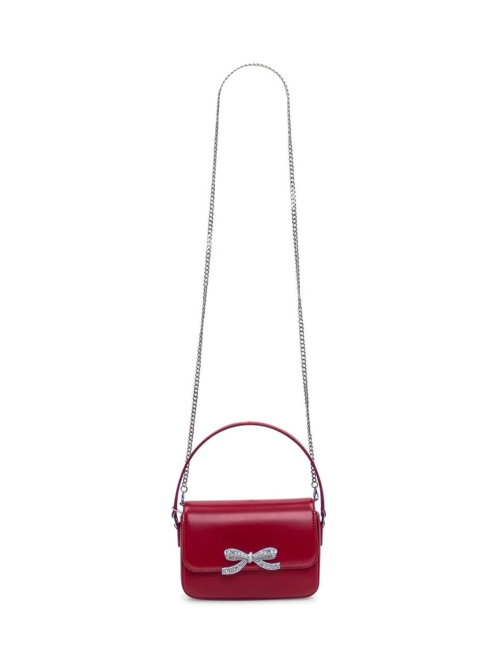 SELFPORTRAIT BURGUNDY LEATHER HANDBAG