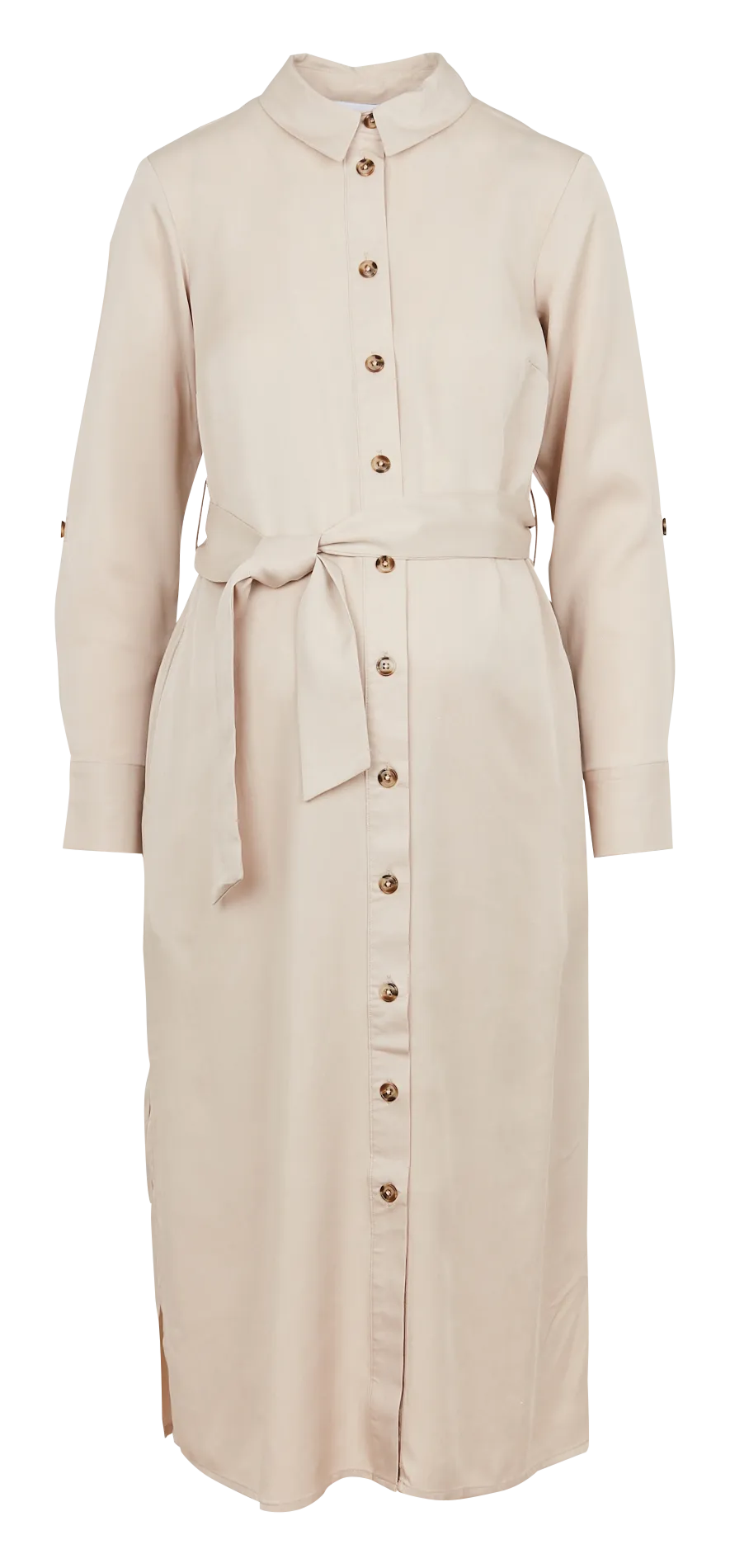 SERAPHINE AMARANTH  VESTIDO CAMISERO PREMAMá SATINADO EN AMARILLO