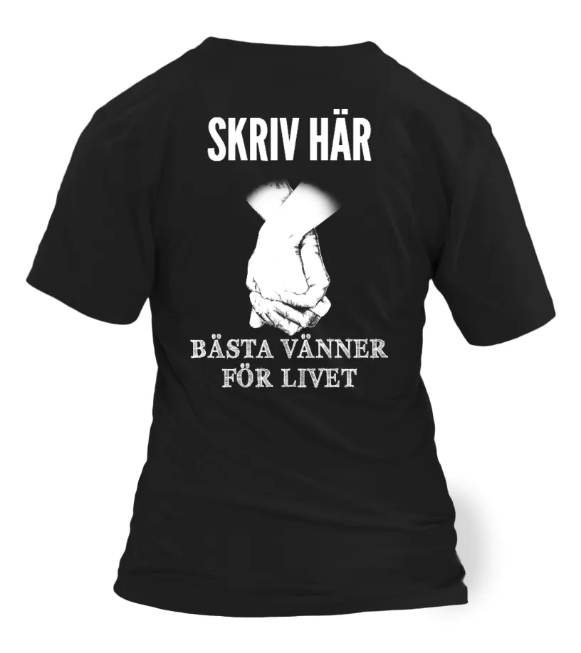 Skriv här. Bästa vänner för livet Camiseta cuello pico Mujer