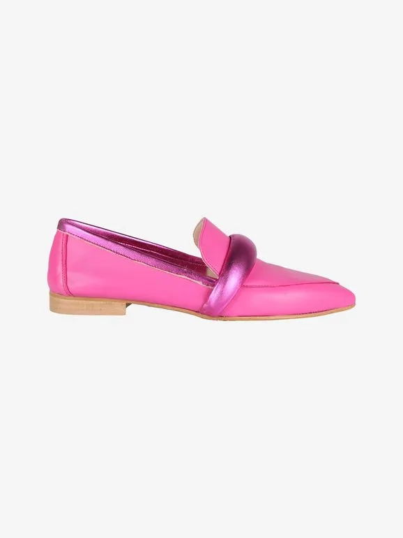 Solada Mocasines de piel con puntera en punta para mujer