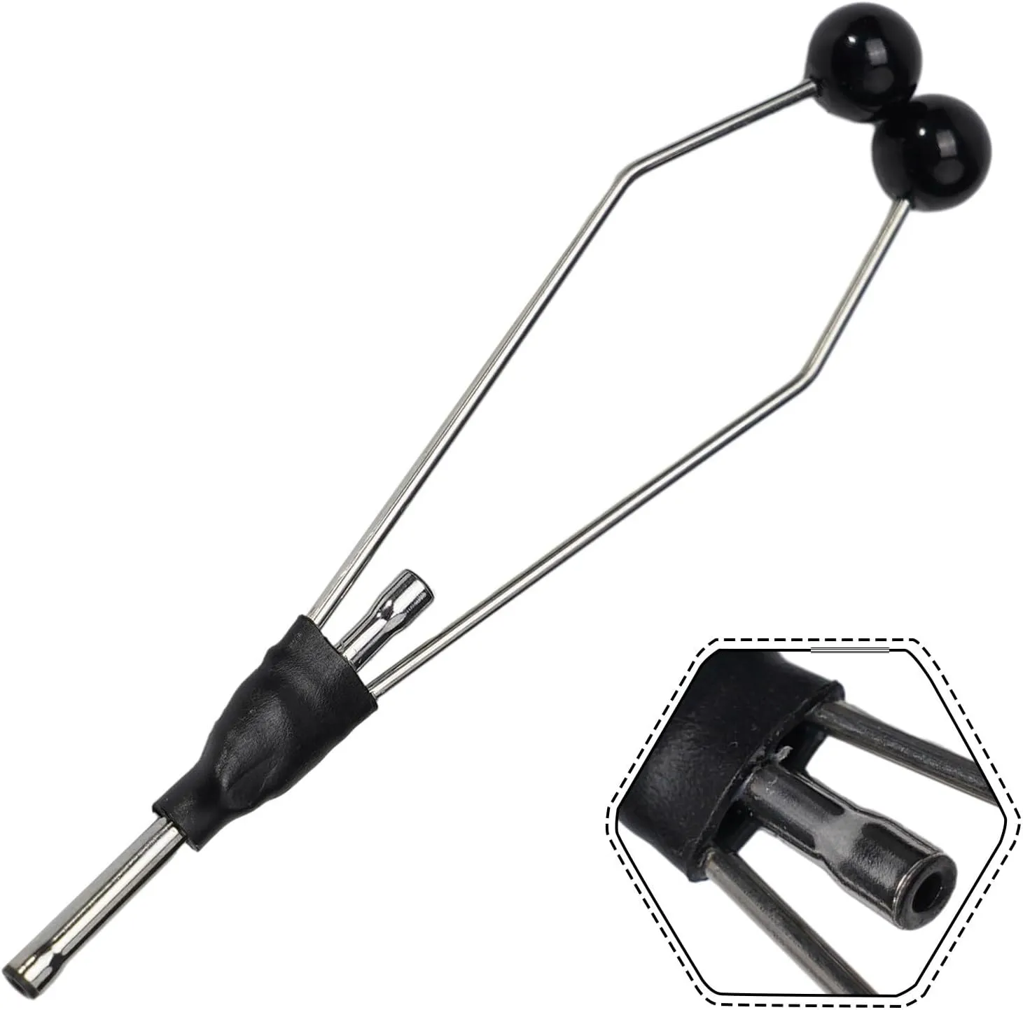 Soportes para bobinas para atar moscas para un control eficaz del hilo en la pesca con mosca (corto)