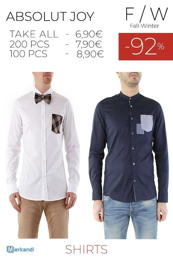 STOCK CAMISAS HOMBRE ABSOLUT JOY