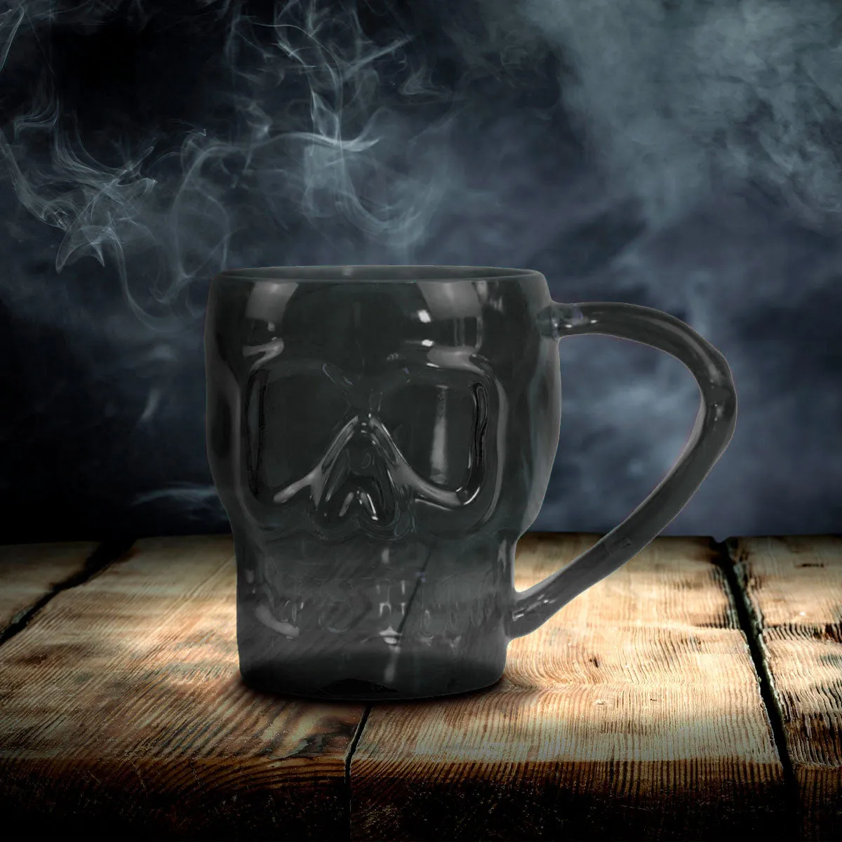 Taza color Negro en Forma de Calavera