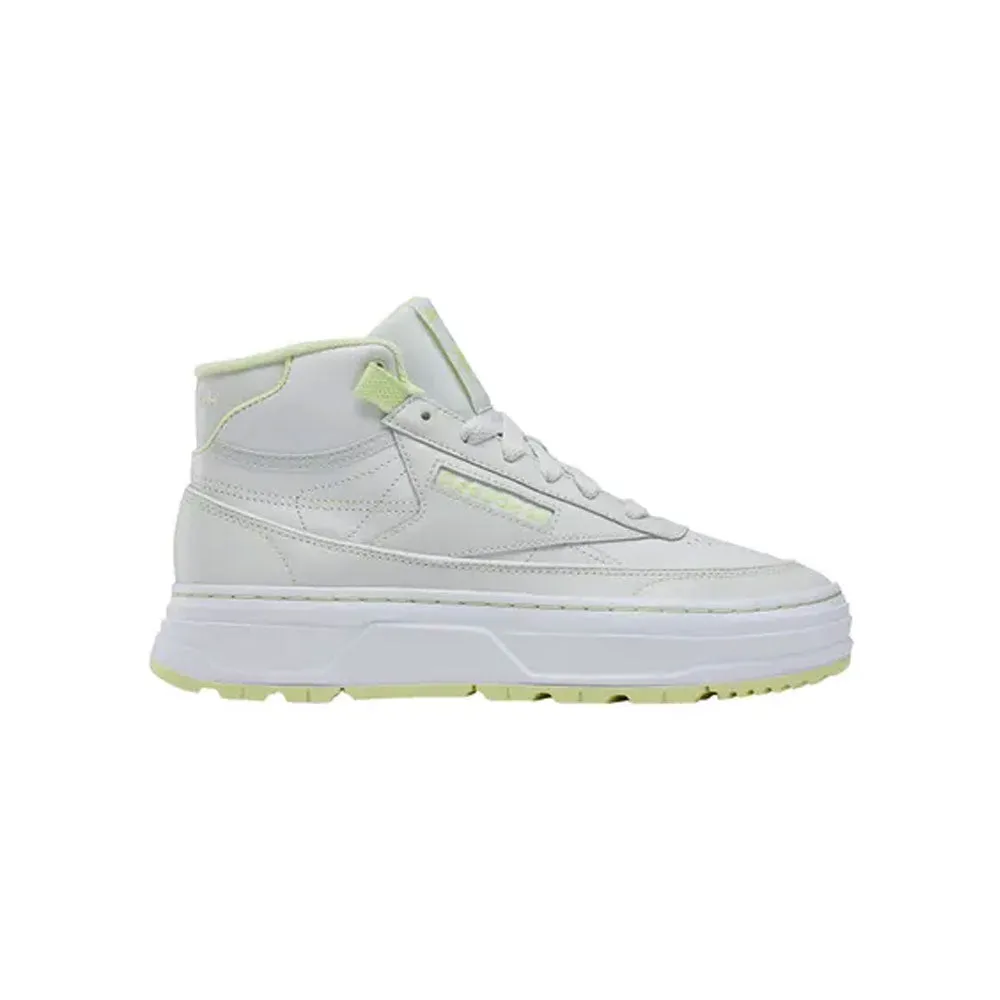 TENIS MUJER REEBOK CLUB C GEO MID  BLANCO  AMARILLO