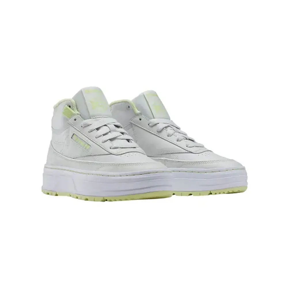 TENIS MUJER REEBOK CLUB C GEO MID  BLANCO  AMARILLO