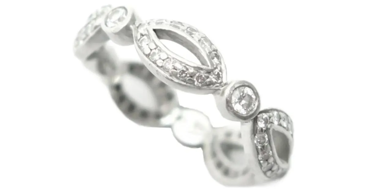 TIFFANY & CO TRING 50 EN PLATINO Y 65 ANILLO DE DIAMANTES DE PLATINO Plata 