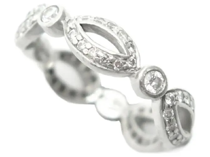 TIFFANY & CO TRING 50 EN PLATINO Y 65 ANILLO DE DIAMANTES DE PLATINO Plata 
