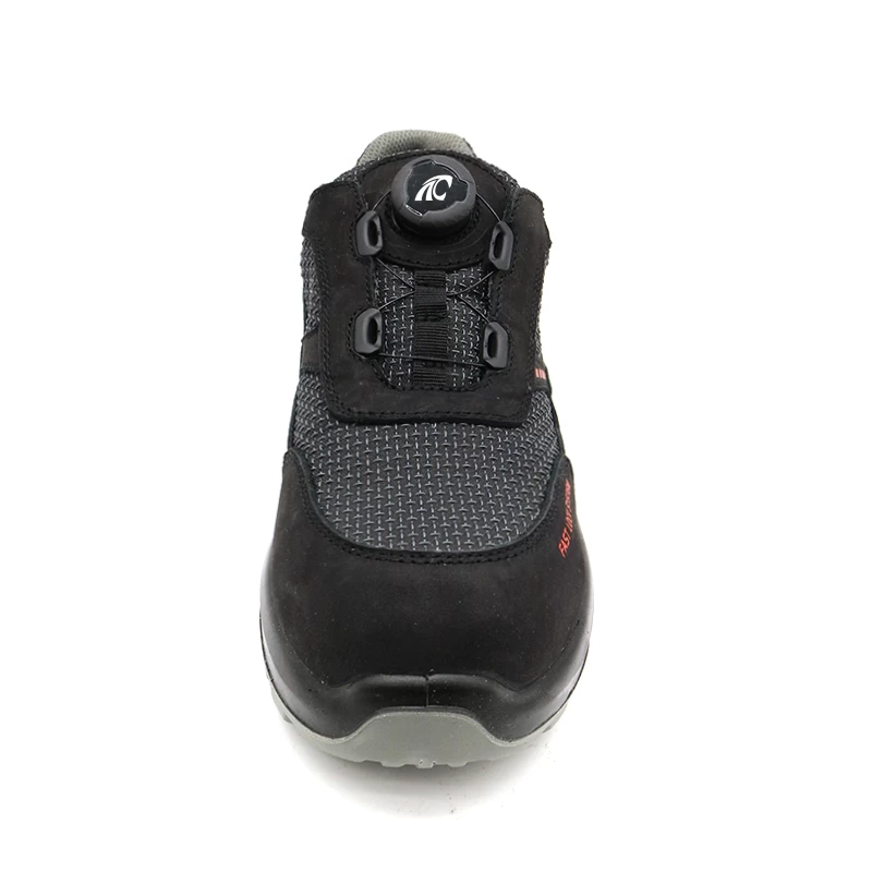 TM269 Zapatos de seguridad laboral para hombre con sistema de cierre rápido y puntera de material compuesto