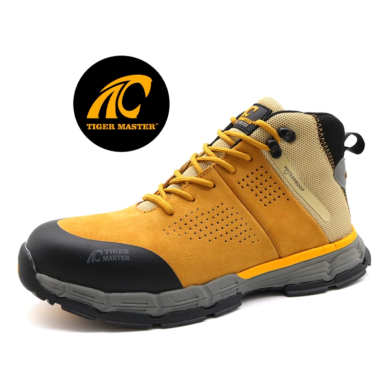 TM284 Zapatos de seguridad impermeables sin metal con resistencia al deslizamiento de aceite y puntera compuesta