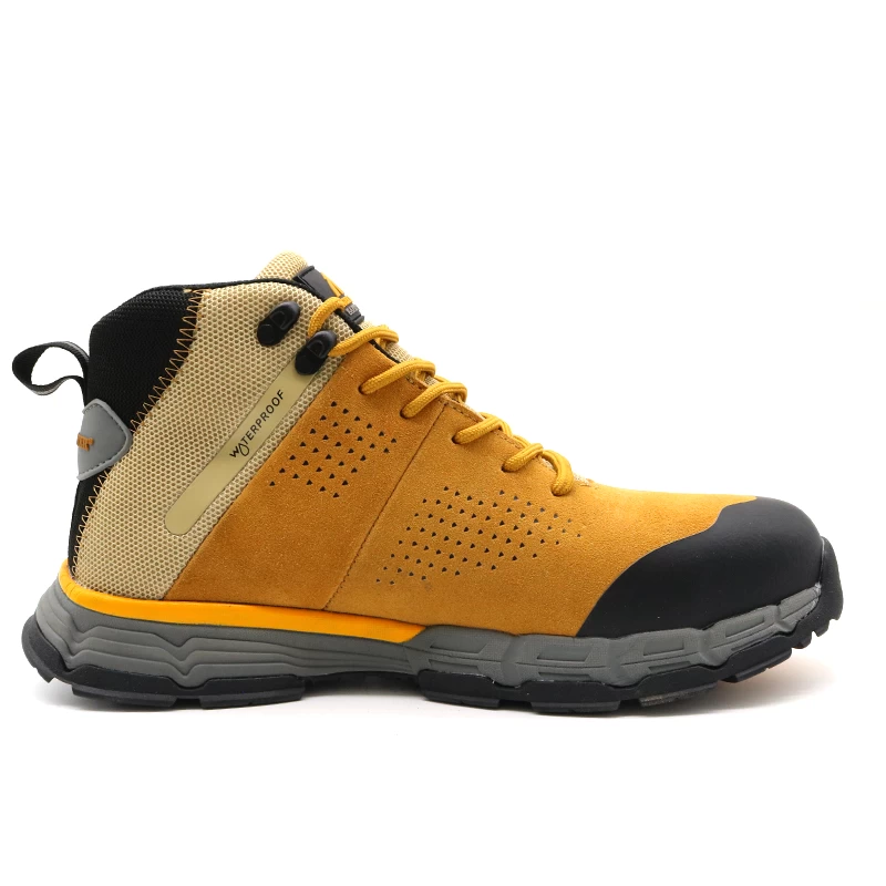 TM284 Zapatos de seguridad impermeables sin metal con resistencia al deslizamiento de aceite y puntera compuesta