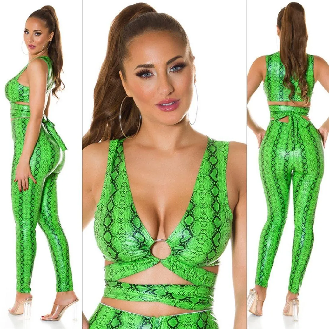 Top serpiente polipiel Verde