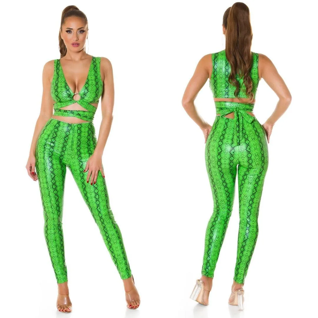 Top serpiente polipiel Verde