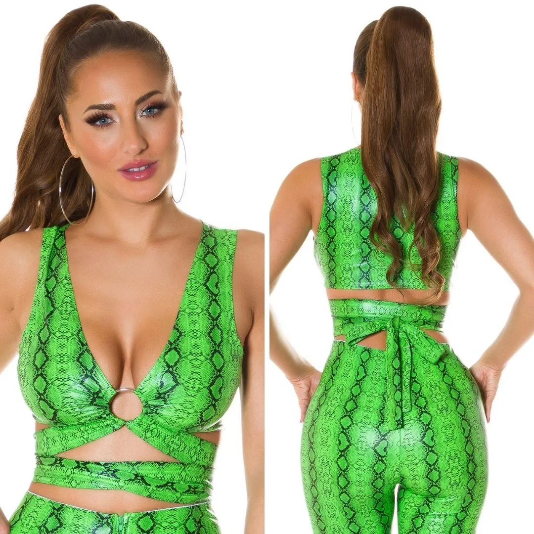 Top serpiente polipiel Verde