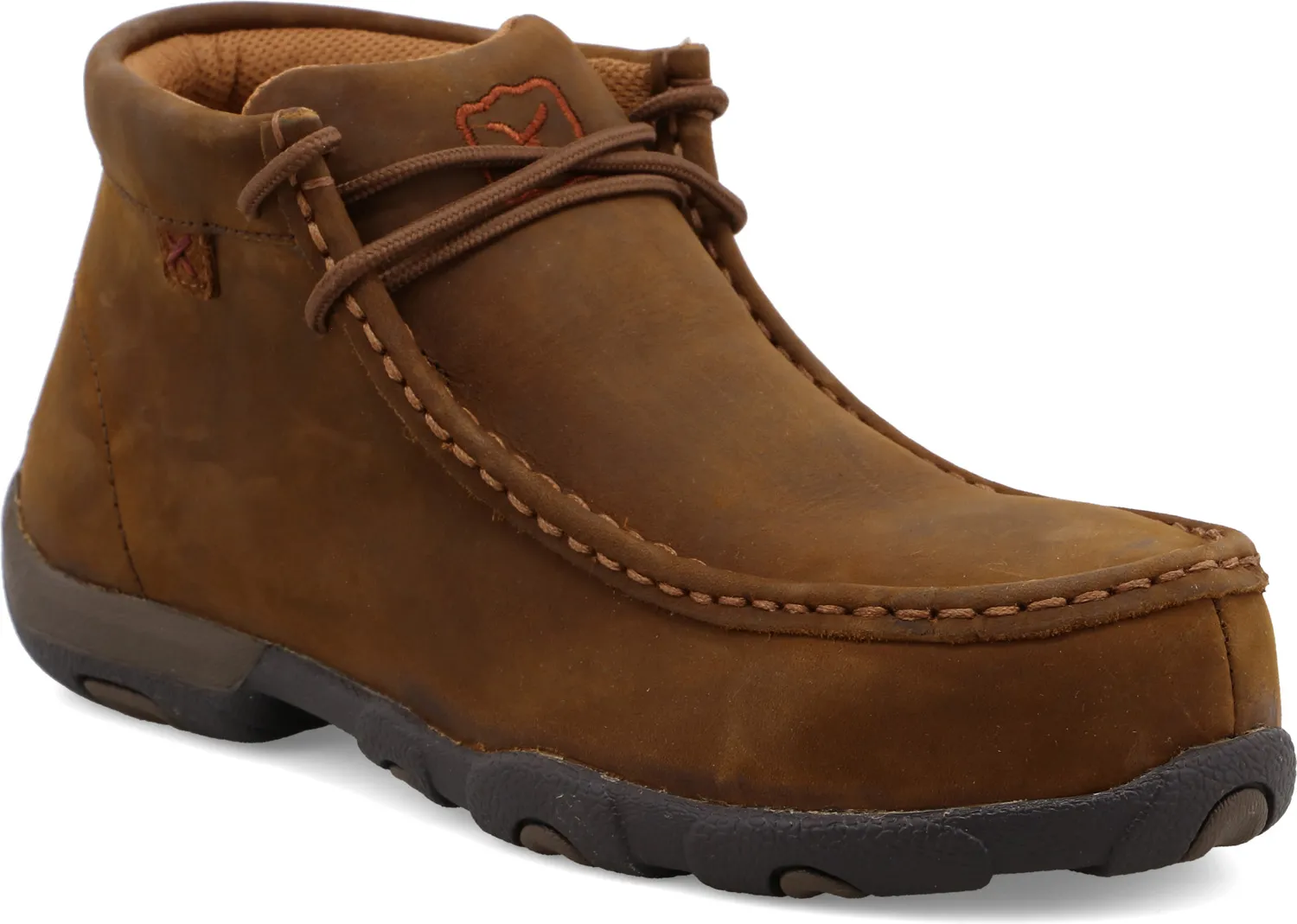 TWISTED X Mocas×n Driving chukka EH con puntera de acero, color de silla de montar, de mujer, Twisted X TWWDMST01Mocas×n Driving