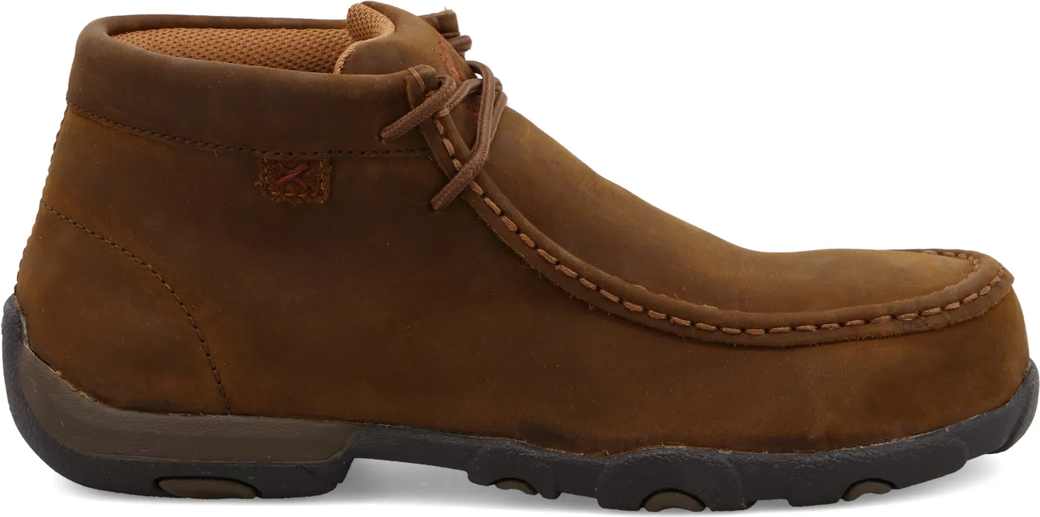 TWISTED X Mocas×n Driving chukka EH con puntera de acero, color de silla de montar, de mujer, Twisted X TWWDMST01Mocas×n Driving